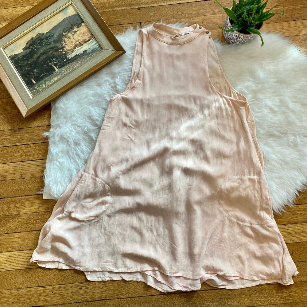 Somedays Lovin Peach Mock Neck Mini Dress